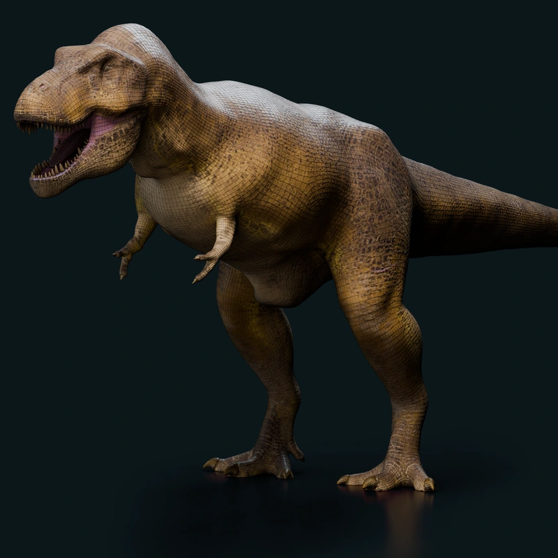 Bakes & export — rendered from the original dinosaur mesh