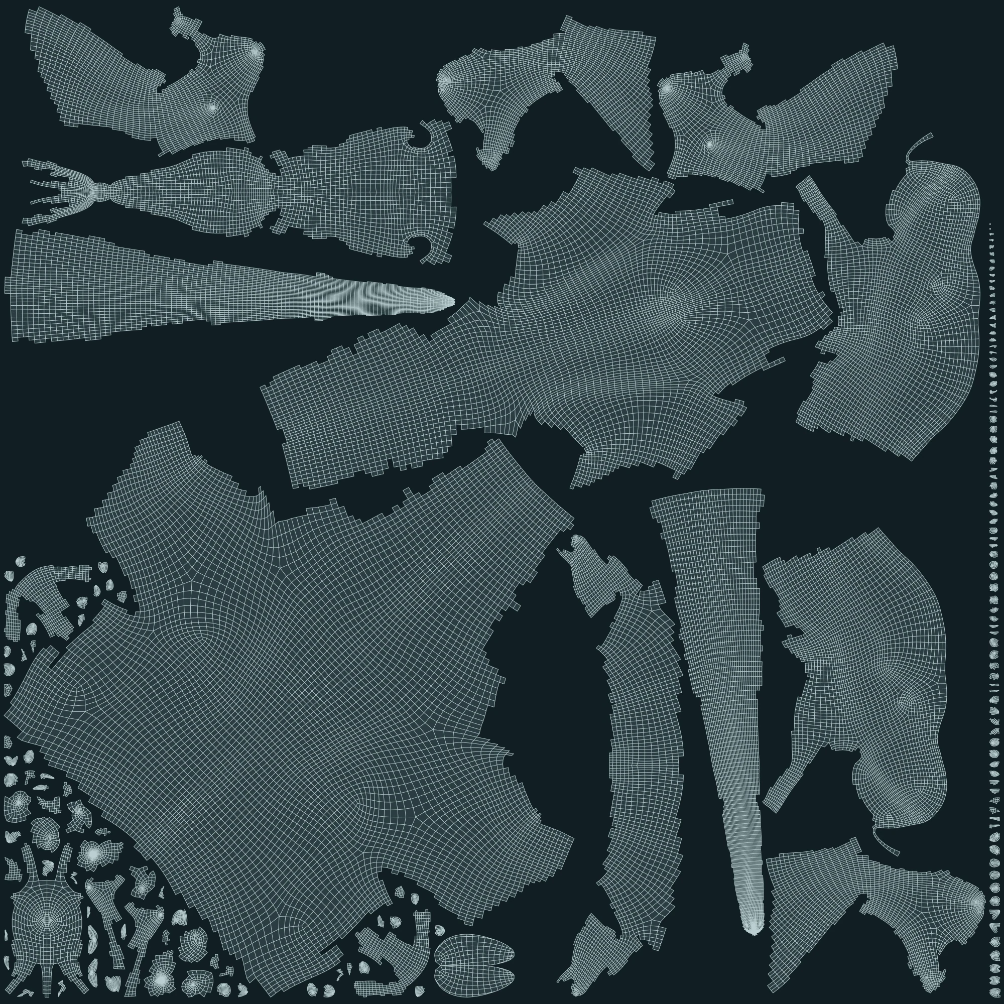 Exact saved UV islands and polygon edges